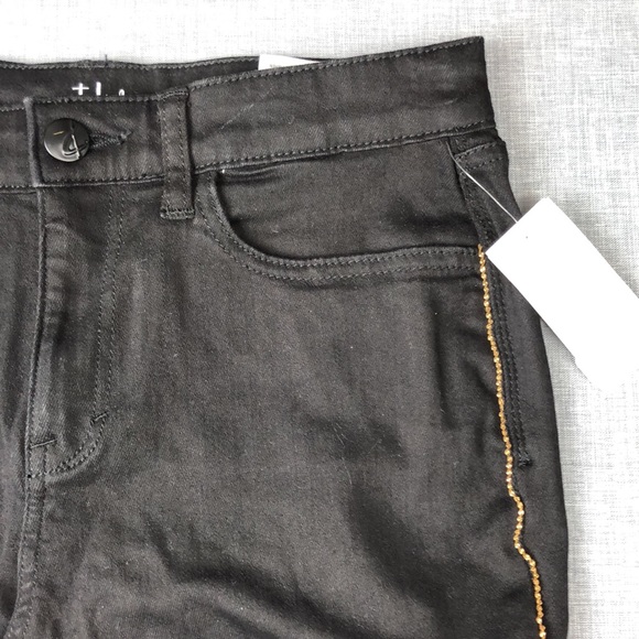 10P 14P Style & Co. Black Chain Detail Skinny Jean - Picture 3 of 7